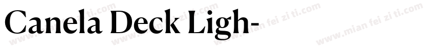 Canela Deck Ligh字体转换